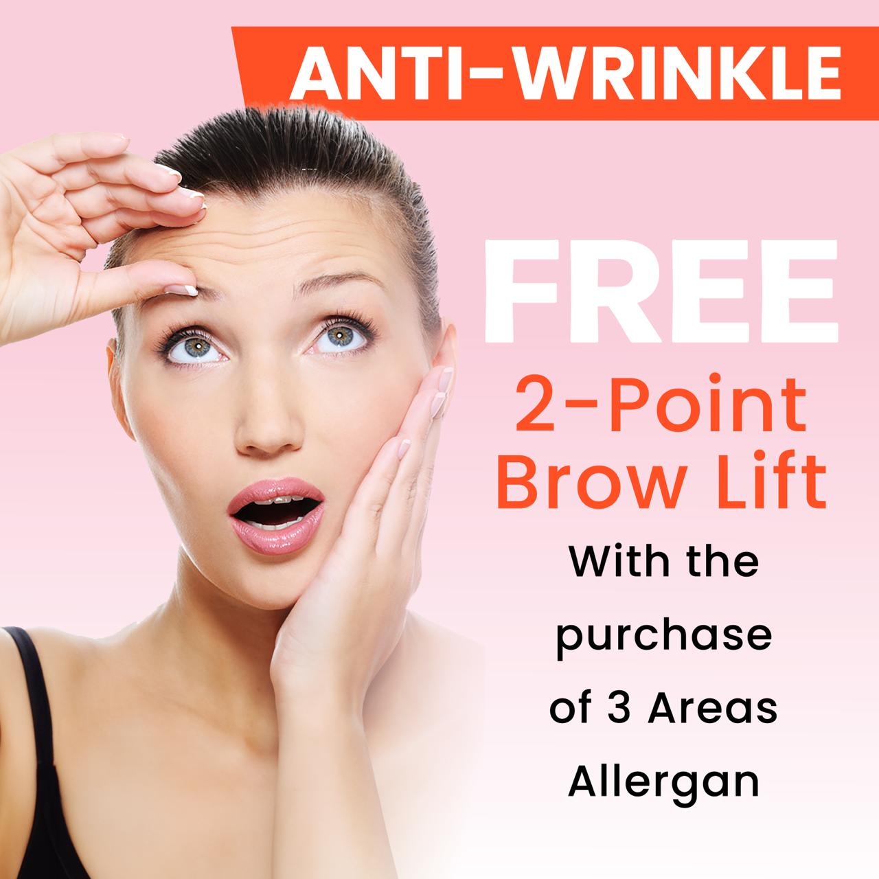 Anti-Wrinkle Free 2 point brow lift